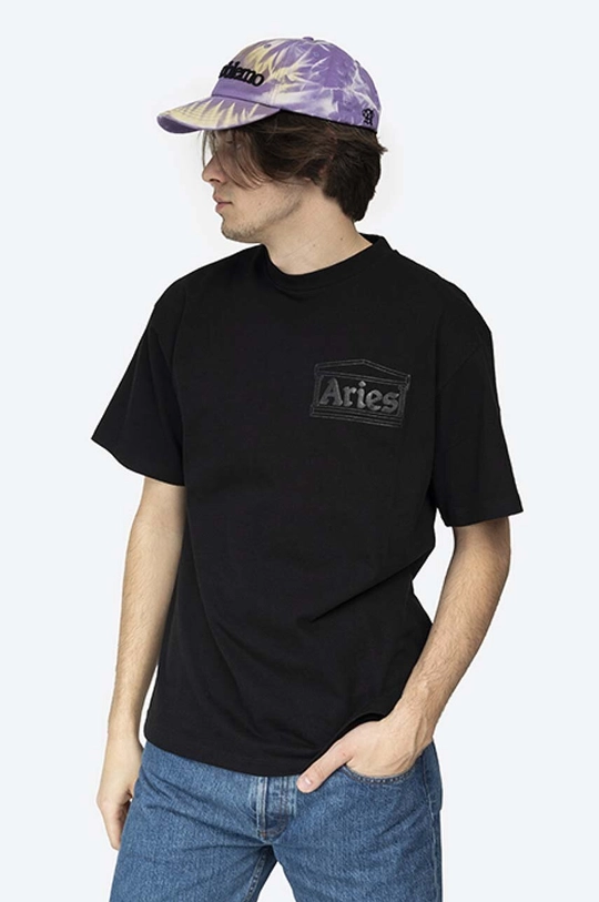 negru Aries tricou din bumbac Temple Ss Tee De bărbați