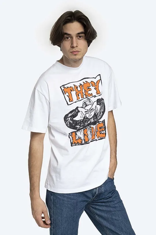 white Aries cotton T-shirt They Live Ss Tee Men’s