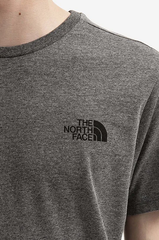 gray The North Face cotton T-shirt S/S Simple Dome Tee
