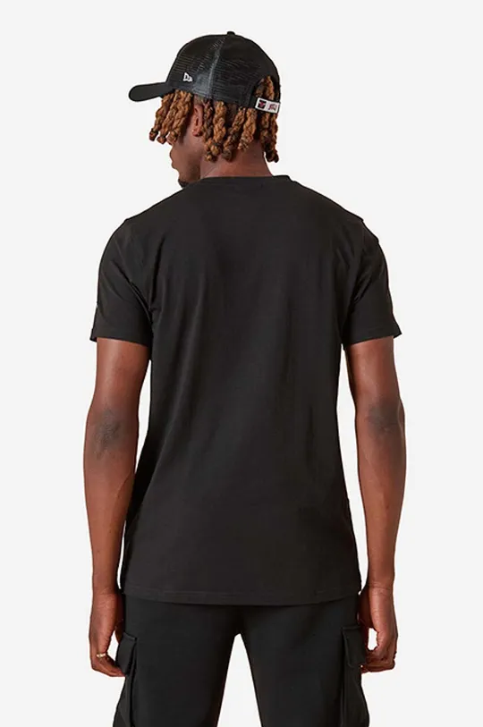 Βαμβακερό μπλουζάκι New Era NBA Infill Tee Bulls μαύρο