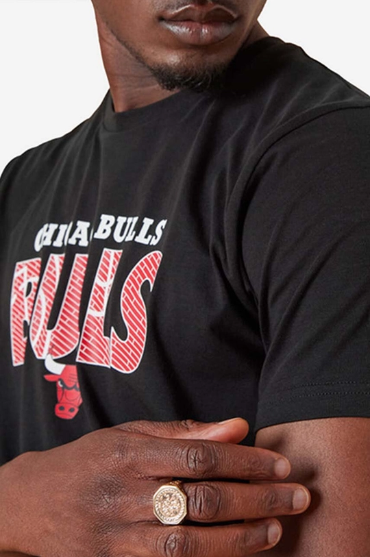 černá Bavlněné tričko New Era NBA Infill Tee Bulls