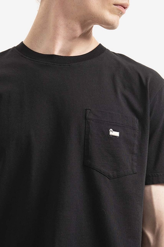 černá Bavlněné tričko Woolrich Pocket Tee