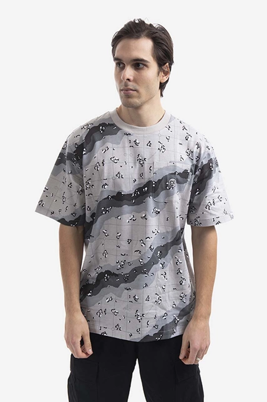 szary Billionaire Boys Club t-shirt bawełniany Camo Pocket Męski