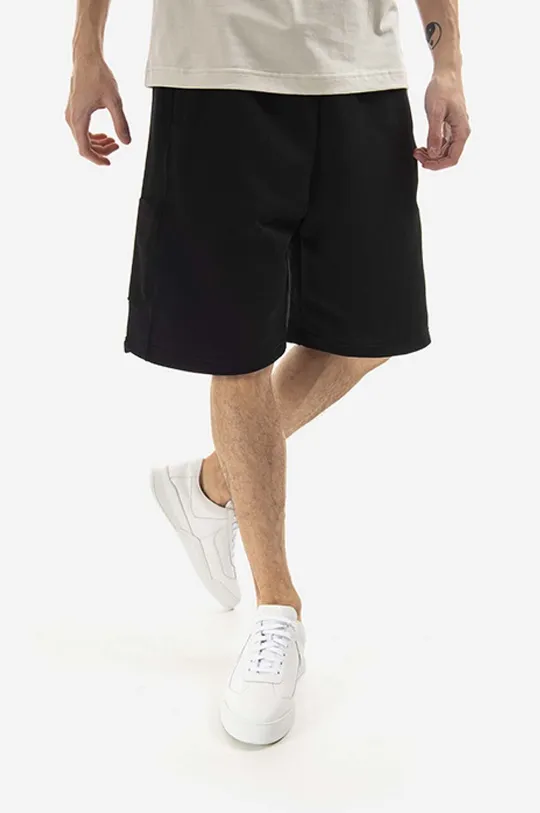 negru A-COLD-WALL* pantaloni scurți din bumbac Vault Shorts De bărbați