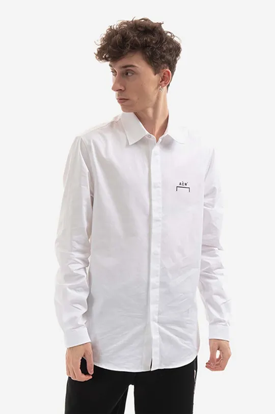 bílá Košile A-COLD-WALL* Shirt Cotton Twill Pánský