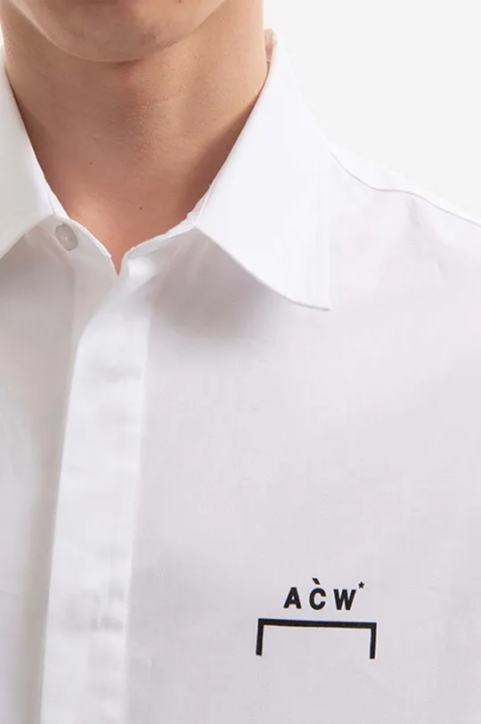 biały A-COLD-WALL* koszula bawełniana Shirt Cotton Twill