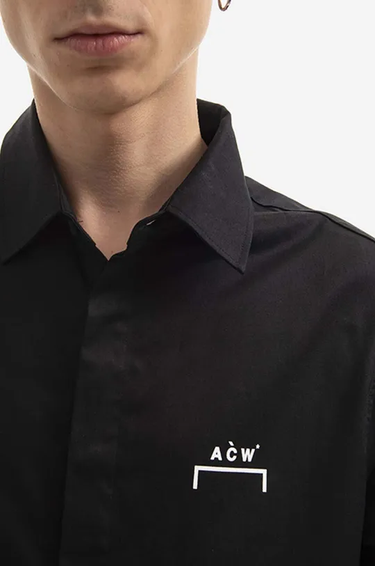 czarny A-COLD-WALL* koszula bawełniana Shirt Cotton Twill