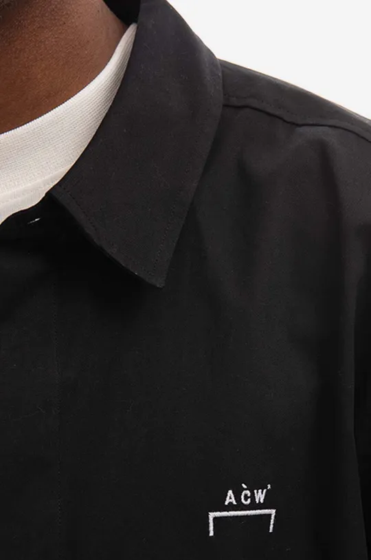 čierna Bavlnená košeľa A-COLD-WALL* Logo T-Shirt Core Bracket Shirt ACWMSH069 BLACK