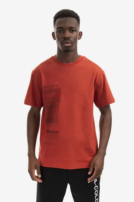 кафяв Памучна тениска A-COLD-WALL* Diffusion Graphic T-Shirt Чоловічий