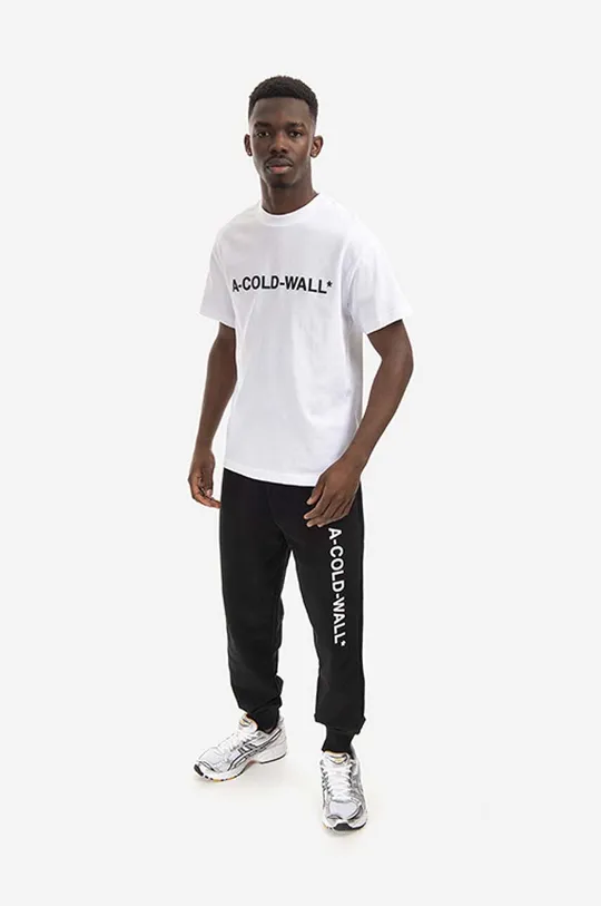 Βαμβακερό μπλουζάκι A-COLD-WALL* Essential Logo T-shirt λευκό