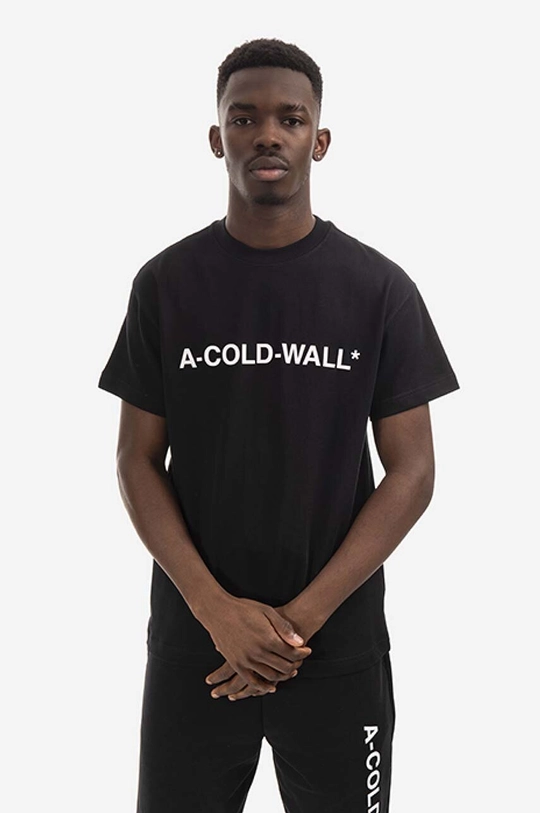 negru A-COLD-WALL* tricou din bumbac Essential Logo T-shirt De bărbați