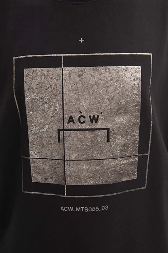 Bavlnené tričko A-COLD-WALL* Foil Grid T-shirt ACWMTS085 BLACK Pánsky