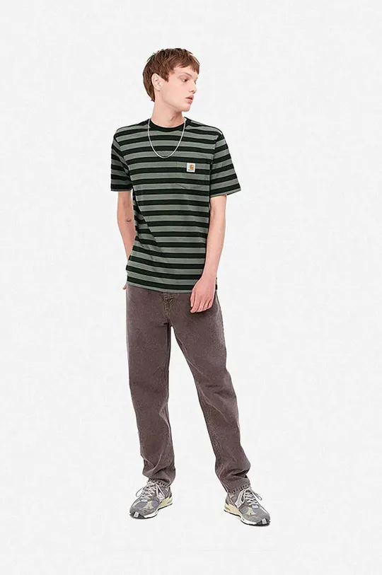 Bavlnené tričko Carhartt WIP S/S Merrick Pocket T-Shirt zelená