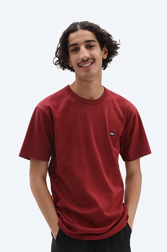 czerwony Vans t-shirt bawełniany Męski