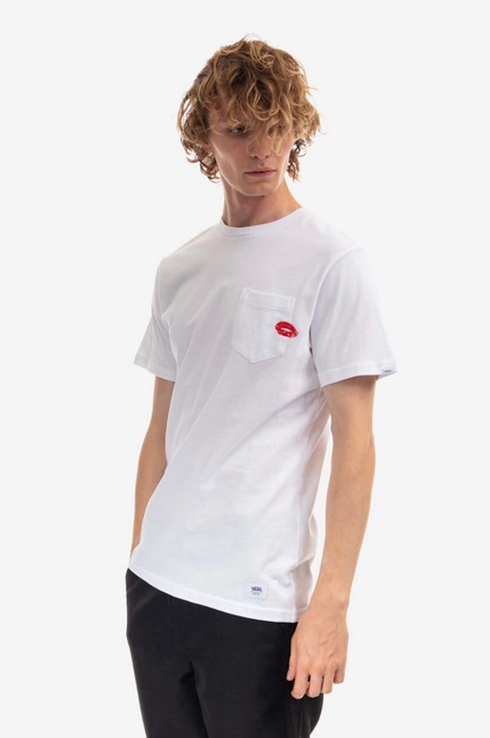 white Vans cotton T-shirt Anaheim Lips Pock Men’s