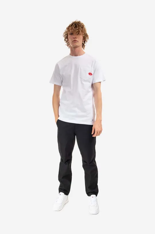 Βαμβακερό μπλουζάκι Vans Anaheim Lips Pock λευκό