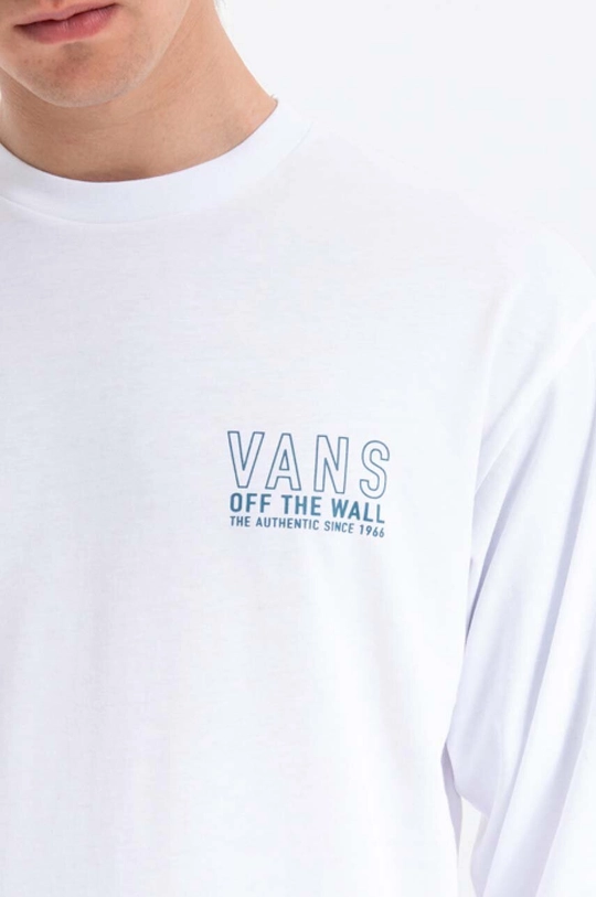 alb Vans longsleeve din bumbac Moonstone Beach