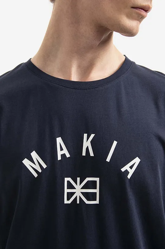 steel blue Makia cotton T-shirt