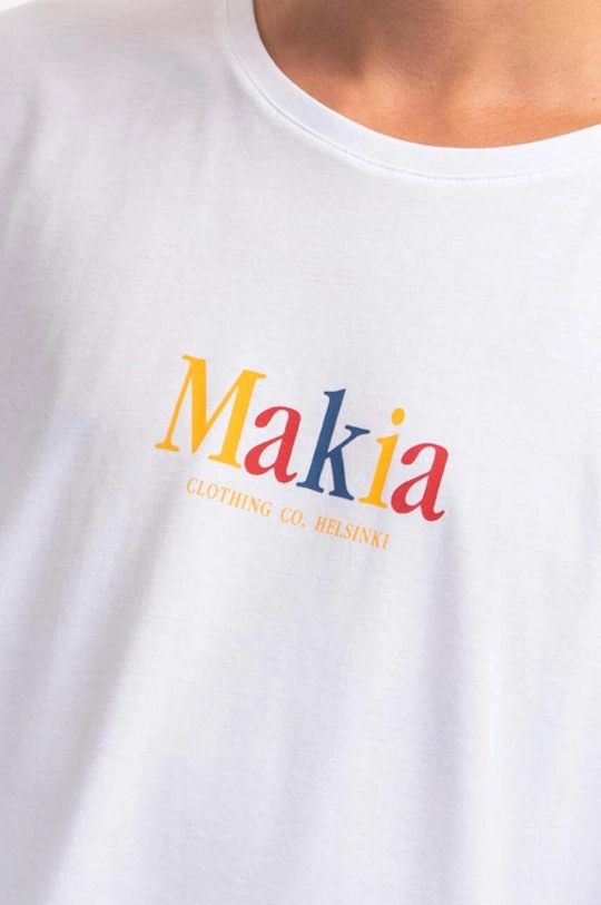 biały Makia t-shirt bawełniany Strait