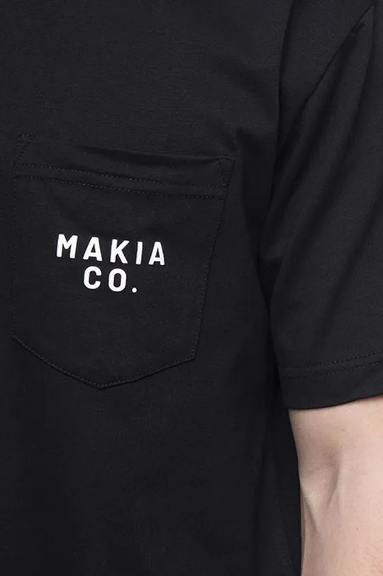 czarny Makia t-shirt bawełniany Torp