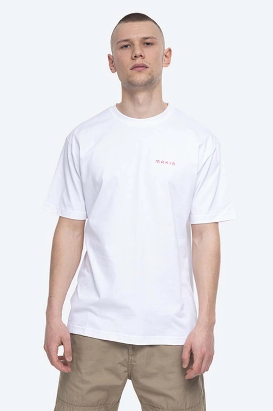 white Makia cotton T-shirt Drip Men’s