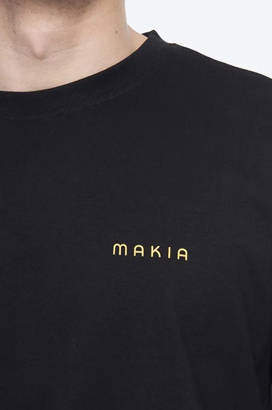 negru Makia tricou din bumbac Drip