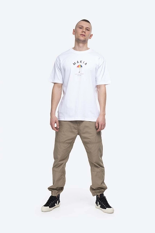 Makia cotton T-shirt white