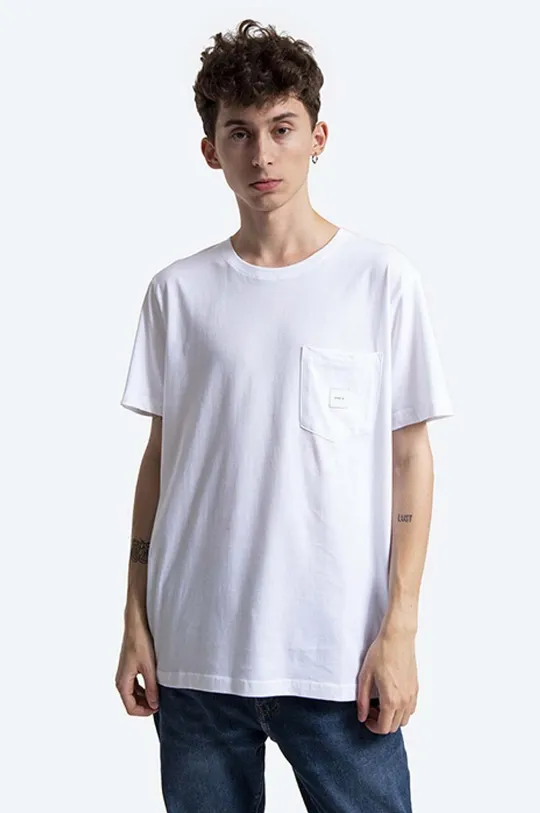 bílá Bavlněné tričko Makia Pánský