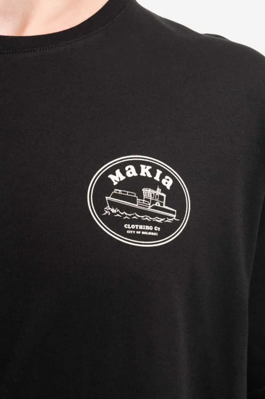 negru Makia tricou din bumbac