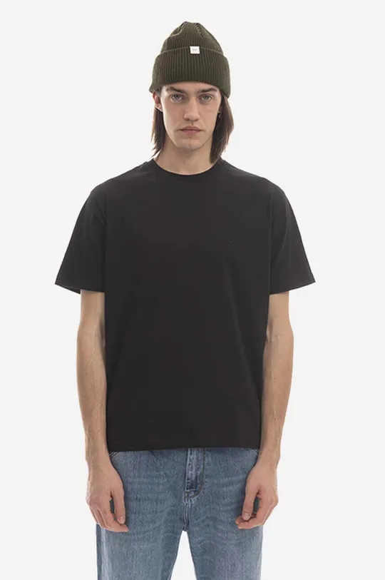 czarny Makia t-shirt bawełniany Męski