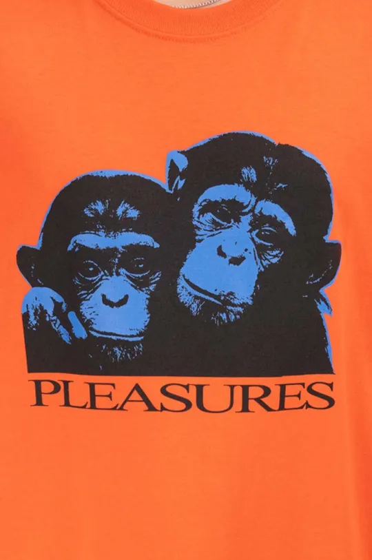pomarańczowy PLEASURES t-shirt bawełniany Friendship