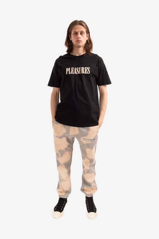 PLEASURES t-shirt bawełniany Tickle Logo czarny