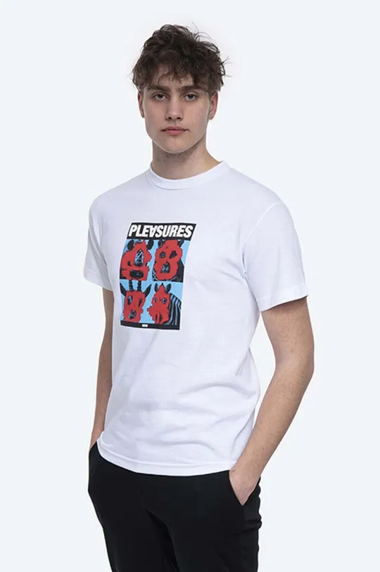 white PLEASURES cotton T-shirt Lost Men’s