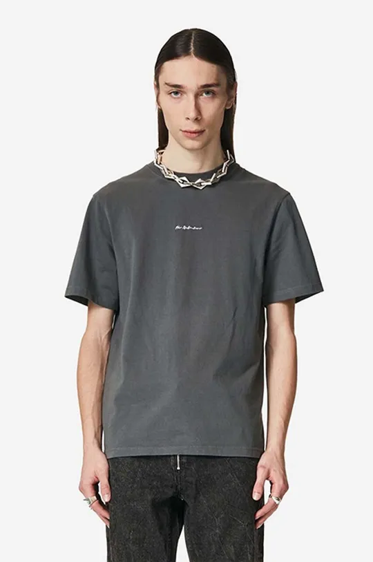 szary Han Kjøbenhavn t-shirt bawełniany Casual Tee Short Sleeve Męski