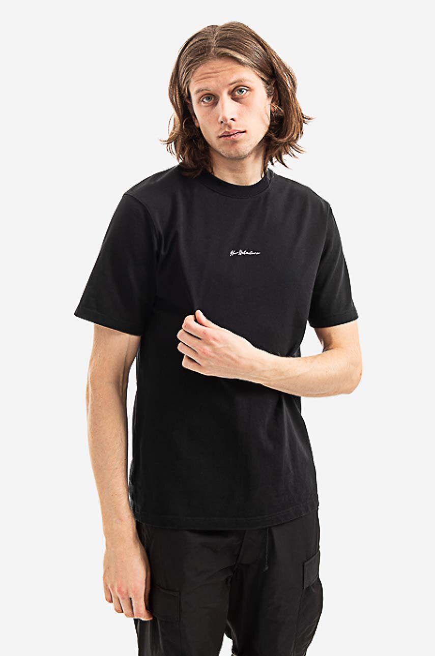 černá Bavlněné tričko Han Kjøbenhavn Casual Tee Short Sleeve Pánský