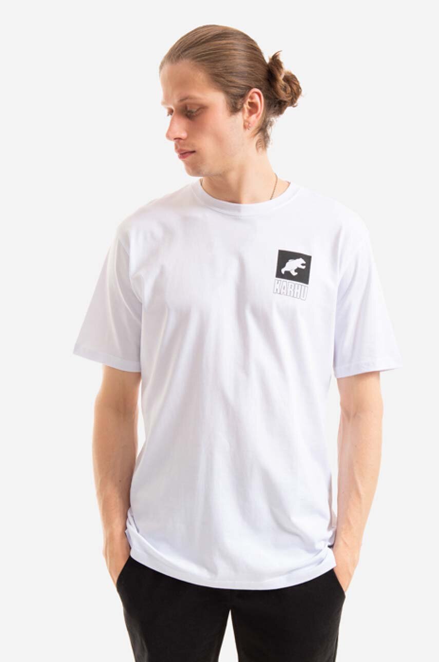 белый Хлопковая футболка Karhu Sport Bear Logo T-shirt Мужской