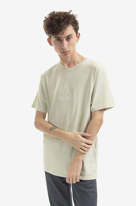 zelena Bombažna kratka majica HUF Dyed T-Shirt Moški