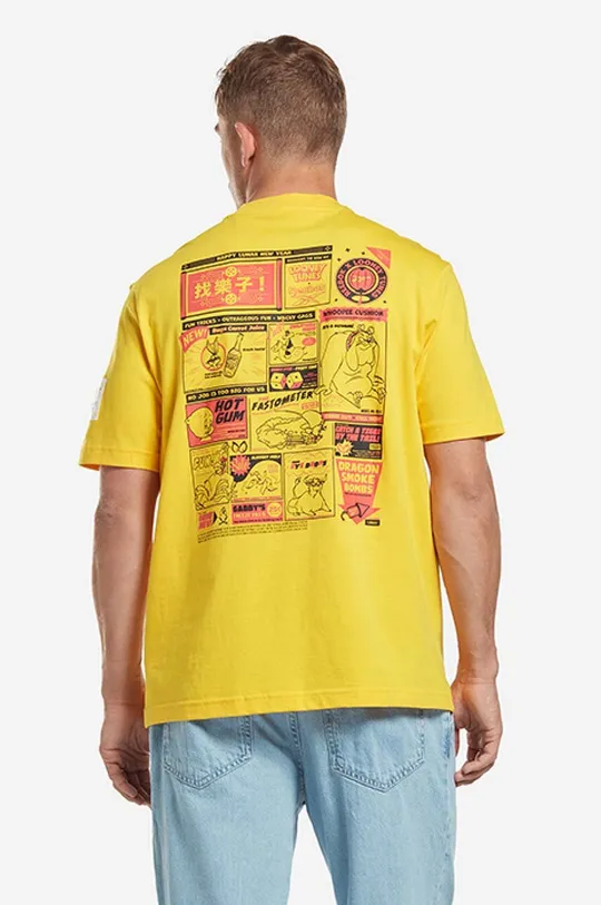 Bavlněné tričko Reebok Classic Looney Tunes žlutá