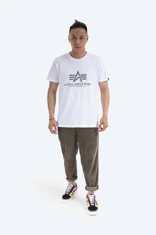 Alpha Industries t-shirt in cotone Reflective Print bianco
