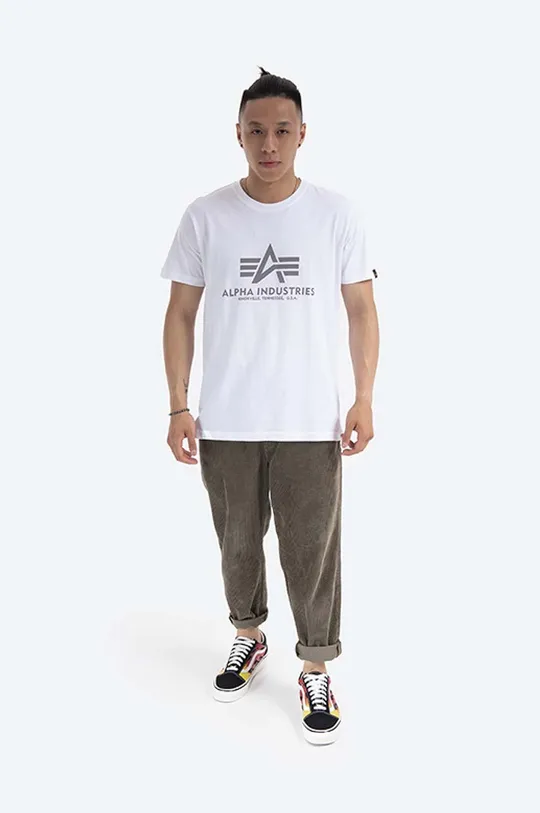 Alpha Industries t-shirt bawełniany Reflective Print biały