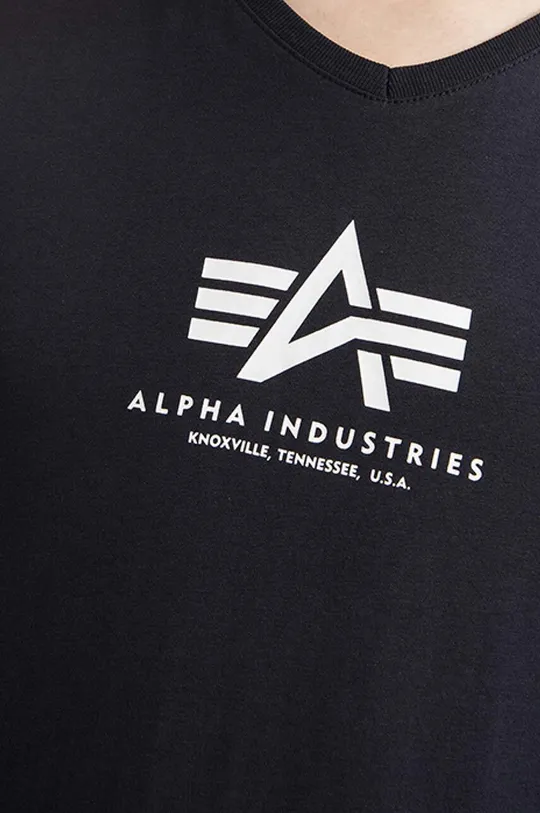 granatowy Alpha Industries t-shirt bawełniany Basic
