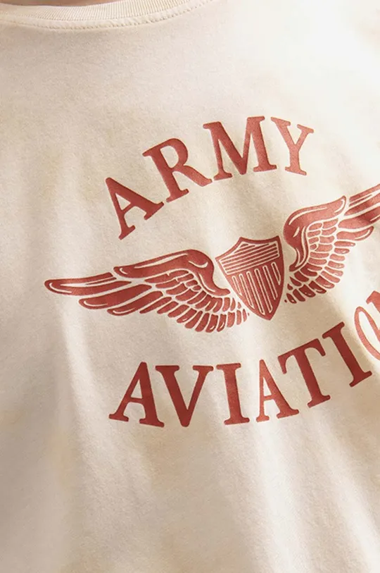 pomarańczowy Alpha Industries t-shirt bawełniany Vintage Aviation