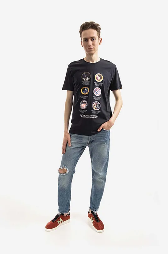 Alpha Industries t-shirt bawełniany Apollo Mission czarny