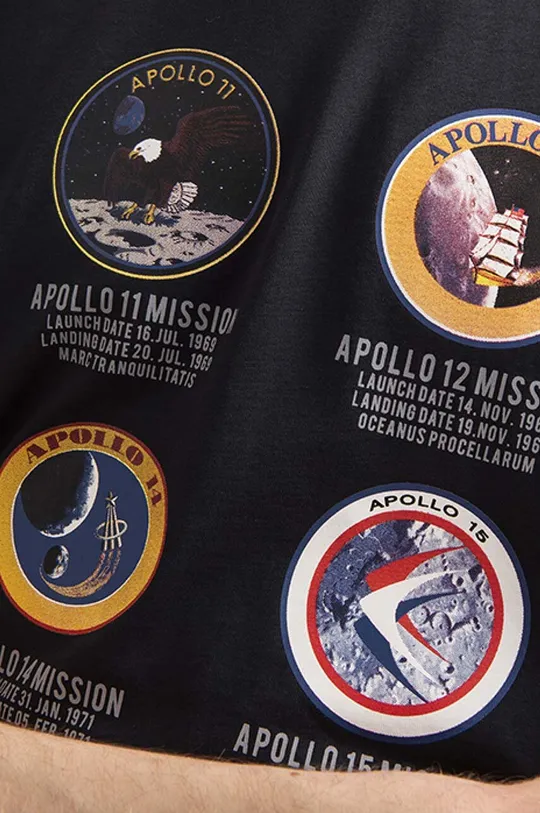 black Alpha Industries cotton T-shirt Apollo Mission