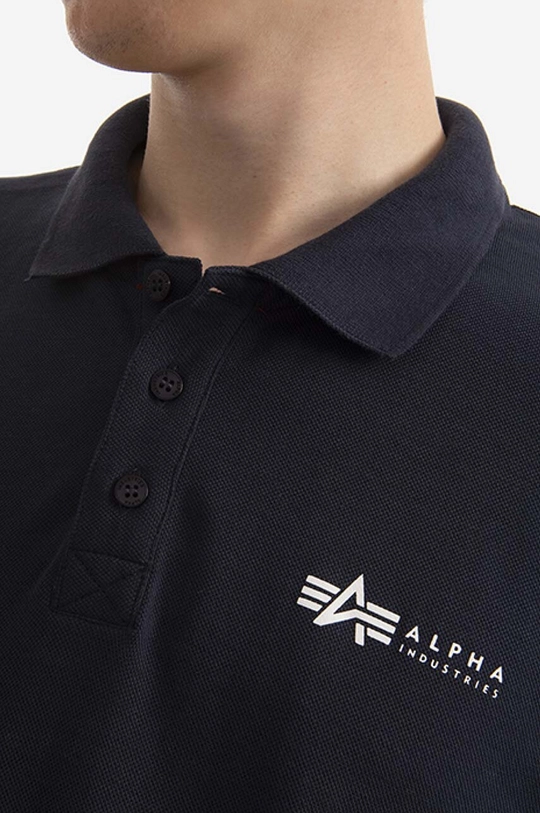 navy Alpha Industries cotton polo shirt Basic