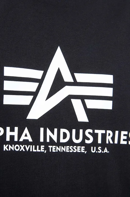 black Alpha Industries cotton T-shirt Basic
