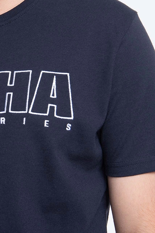 темно-синій Бавовняна футболка Alpha Industries Embroidery Heavy Tee