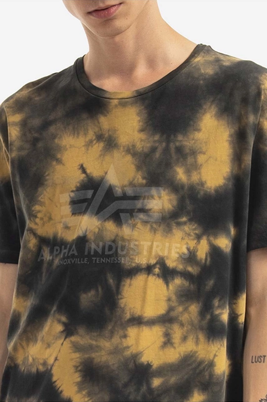 žlutá Bavlněné tričko Alpha Industries Basic Tee Batik