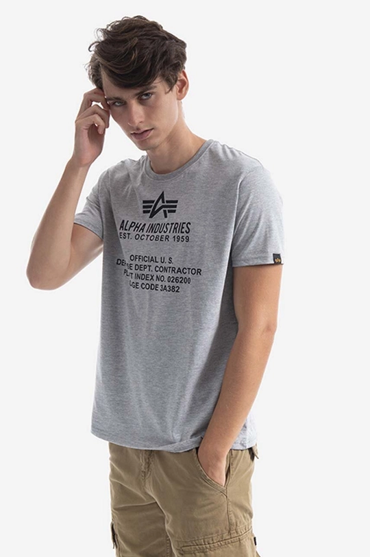 Alpha Industries tricou din bumbac Fundamental Tee De bărbați