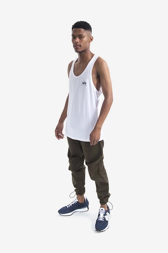 Памучна тениска Alpha Industries Basic Tank BB SL бял